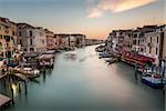 View on Grand Canal from Rialto Bridge, Venice, Italy