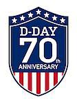 American badge for the D-DAY 70th anniversary, june 6th