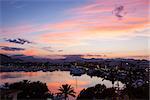 Evening sea views of Alcudia city of Majorca Island