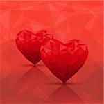 Abstract modern style love background. Vector illustration.