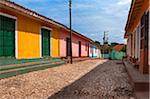 Colorful buildings, street scene, Trinidad, Cuba, West Indies, Caribbean