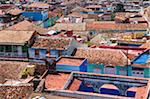 Overview of tiled rooftops of Houses, Trinidad, Cuba, West Indies, Caribbean