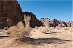 Scenic view of desert, Wadi Rum, Jordan