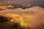 South America, Brazil, Rio de Janeiro state, Rio de Janeiro city,view from Corcovado over Sugar Loaf mountain and Guanabara Bay