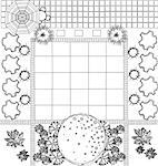 vector Landscape Plan with treetop symbols