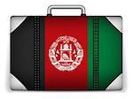 Vector - Afghanistan Travel Luggage with Flag for Vacation