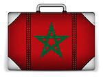 Vector - Morocco Travel Luggage with Flag for Vacation