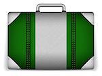Vector - Nigeria Travel Luggage with Flag for Vacation