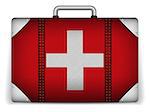 Vector - Switzerland Travel Luggage with Flag for Vacation
