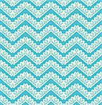 Lace seamless pattern with chevron on blue background. Vector Lace zigzag
