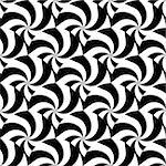 Design seamless monochrome vortex twisting pattern. Abstract decorative strip textured background. Vector art