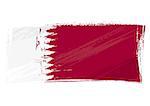 Qatar national flag created in grunge style