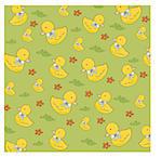 seamless background with  rubber duck, vector illustration