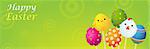 Color Easter Banner, With Gradient Mesh, Vector Illustration
