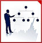 Businessman presentation with diagram Original Vector Illustration Businessmen Concept