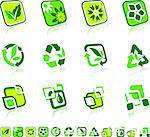 Green Nature Icons Original Vector Illustration Green Nature Concept