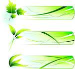 Green Nature Icons  with Banners Original Vector Illustration Green Nature Concept