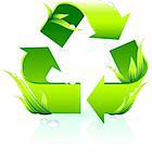 Recycle Symbol Original Vector Illustration Green Nature Concept