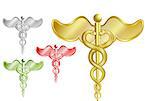 Caduceus set Original Vector Illustration Simple Image Illustration