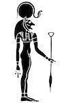 Vector illustration of the Bastet - ancient solar and war Goddess - Goddess of ancient Egypt. This file is vector, can be scaled to any size without loss of quality.