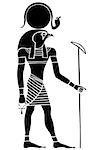 Image of the Ra - God of the Sun - God of ancient Egypt. This file is vector, can be scaled to any size without loss of quality.