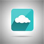 Cloud Icon Symbol Flat design. Vector illustration