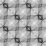 Design seamless monochrome square geometric pattern. Abstract interlaced lattice grid background. Vector art