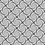 Design seamless monochrome spiral geometric pattern. Abstract diagonal textured background. Vector art