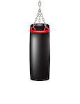 Punching bag for boxing in black design on white background