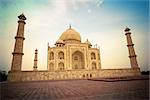 Photo of the Taj Mahal in Agra, India.