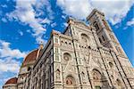 Florence, Italy. Detail of the Duomo during a  bright sunny day but without shadow on the facade (very rare!)