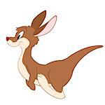Cartoon kangaroo. Isolated object for design element