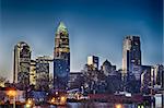 early morning in charlotte queen city north carolina