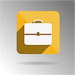 Briefcase icon, portfolio, flat design. Vector illustration