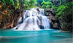 Deep forest waterfall at Huay Mae Khamin, Kanchanaburi Province, Thailand