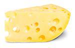 A Piece Of Cheese Isolated On White Background