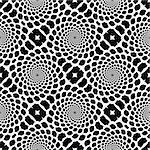 Design seamless monochrome helix movement snakeskin pattern. Abstract background in op art style. Vector art