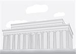 Lincoln Memorial Center Vector illustration for magazine or newspaper