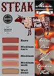 menu template for grilling with steaks and cow