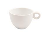 the empty white coffee cup on white background