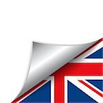 Vector - United Kingdom Country Flag Turning Page