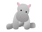 Vector illustration of a soft baby hippo toy in EPS 10.  The illustration has gradients to provide a 3d appearance.