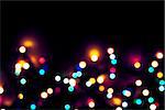close-up of defocused abstract colorful christmas lights