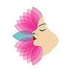Face with leaves- logo for ladies services