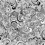 Vector Seamless Paisley Doodle Pattern, fully editable eps 10 file with clippung mask and seamless pattern in swatch menu