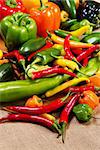 Stock image of chilli pepper still life very colorful an varied