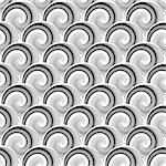Design seamless monochrome whirlpool diagonal pattern. Abstract textured background. Vector art