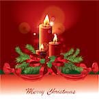 Christmas candle vector image