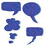 illustration with  blue speech bubbles for your design