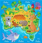 Australian map theme image 1 - eps10 vector illustration.